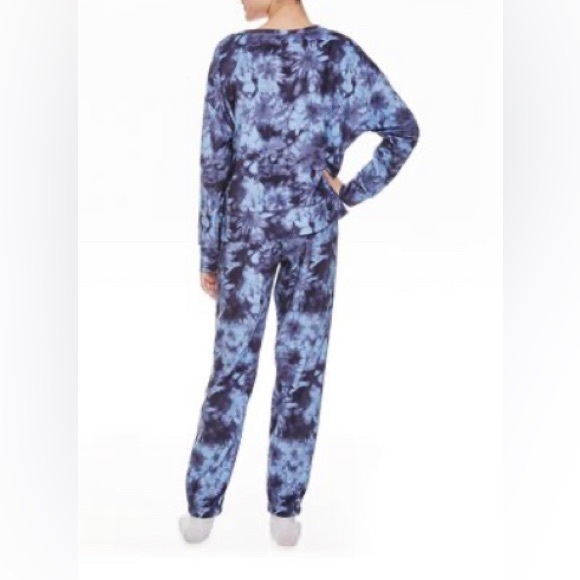 Justice Girl’s Panama’s Size XS 5/6 blue tie dye style fleece - Picture 2 of 5